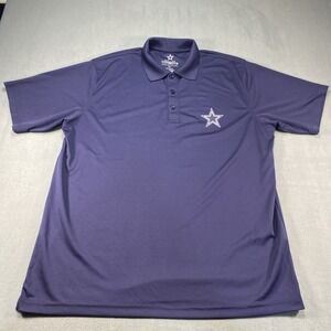 Dallas Cowboys Mens Polo Authentic Short Sleeve Shirt Navy XL Football